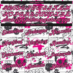 Custom Stitched Graffiti Pattern Pink-Black 3D Abstract Grunge Art Sports Pullover Sweatshirt Hoodie