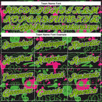 Custom Stitched Graffiti Pattern Neon Green Black-White 3D Abstract Grunge Art Sports Pullover Sweatshirt Hoodie