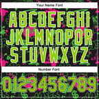 Custom Stitched Graffiti Pattern Neon Green Black-White 3D Abstract Grunge Art Sports Pullover Sweatshirt Hoodie