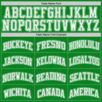 Custom Grass Green White Authentic Basketball Jersey