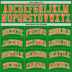 Custom Grass Green Orange-White Authentic Basketball Jersey
