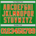 Custom Grass Green Orange-White Authentic Basketball Jersey