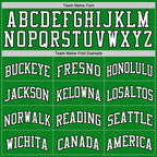 Custom Grass Green White-Black Authentic Basketball Jersey