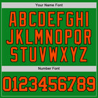 Custom Grass Green Orange-Black Authentic Basketball Jersey