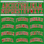 Custom Grass Green Red-White Authentic Basketball Jersey