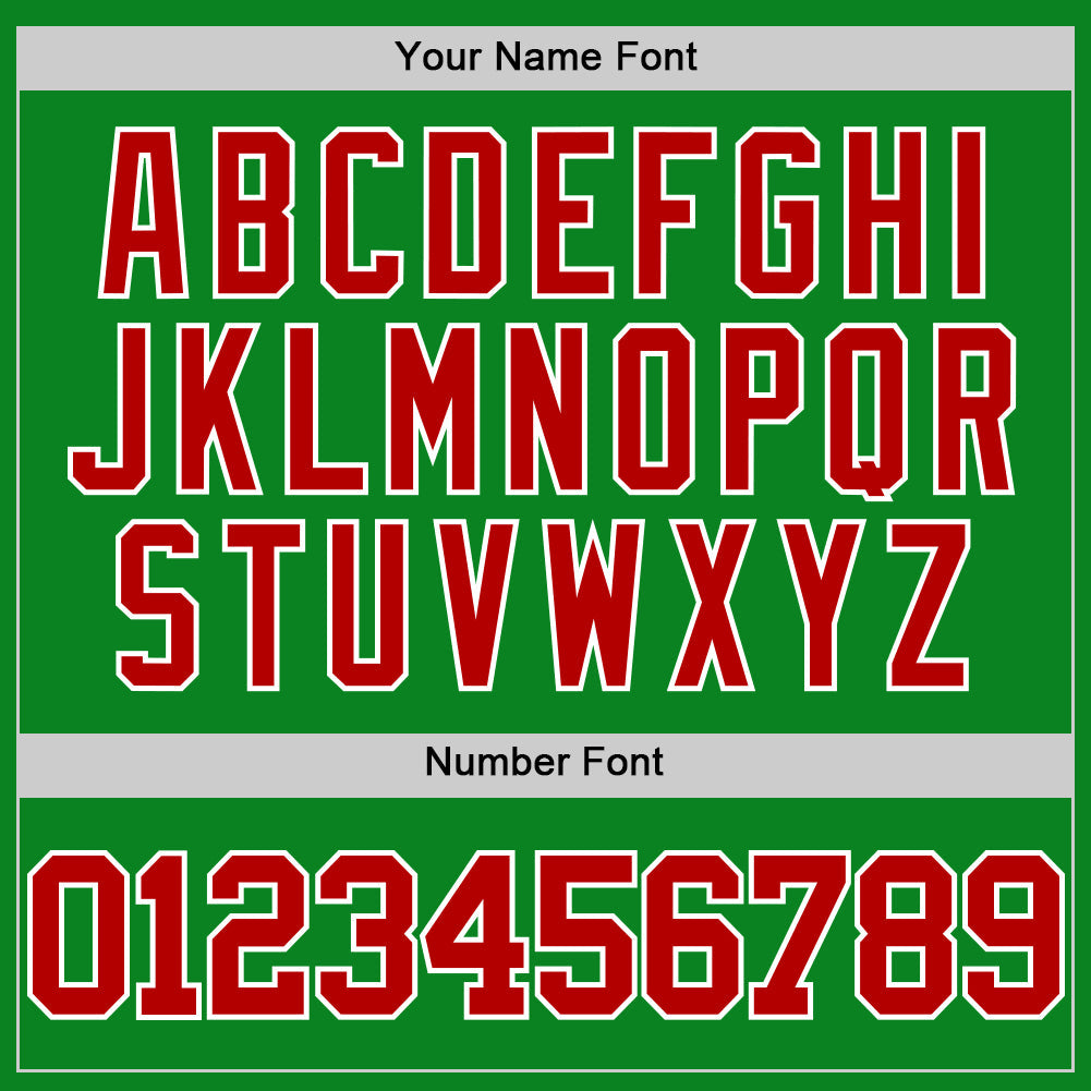 Custom Grass Green Red-White Authentic Basketball Jersey