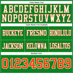 Custom Grass Green Orange-White Authentic Football Jersey
