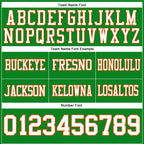 Custom Grass Green White-Orange Authentic Football Jersey