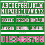 Custom Grass Green Pink-White Authentic Football Jersey