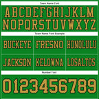 Custom Grass Green Old Gold-Black Authentic Football Jersey