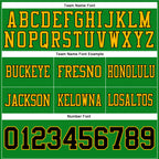 Custom Grass Green Black-Gold Authentic Football Jersey