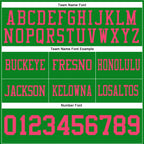 Custom Grass Green Neon Pink Authentic Football Jersey