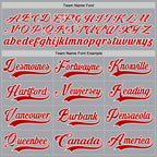 Custom Gray Red-White Hockey Lace Neck Jersey