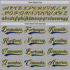 Custom Gray Royal-Yellow Hockey Lace Neck Jersey