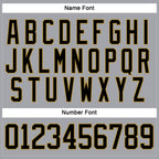 Custom Gray Black-Old Gold Hockey Lace Neck Jersey