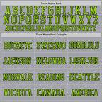 Custom Gray Neon Green-Black Mesh Authentic Throwback Football Jersey