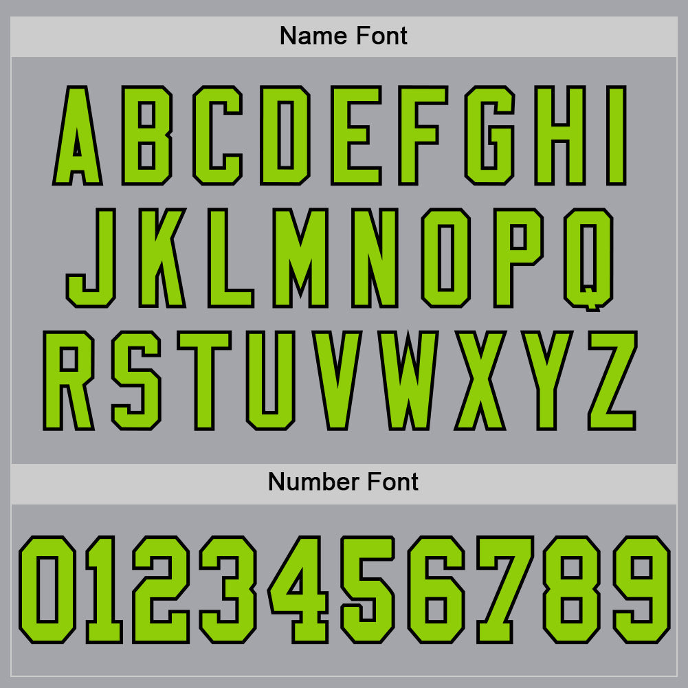 Custom Gray Neon Green-Black Mesh Authentic Throwback Football Jersey