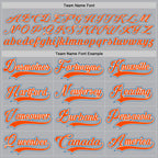 Custom Gray Orange-Blue Hockey Jersey