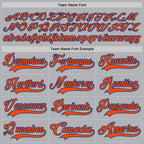 Custom Gray Orange-Royal Hockey Jersey