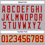 Custom Gray Red-Gold Hockey Jersey