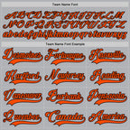 Custom Gray Orange-Black Hockey Jersey
