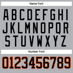 Custom Gray Black-Orange Hockey Jersey