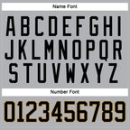 Custom Gray Black-Old Gold Hockey Jersey