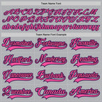 Custom Gray Purple Black-Pink Hockey Jersey