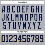 Custom Gray Navy-Old Gold Hockey Jersey