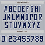 Custom Gray Navy-White Authentic Baseball Jersey