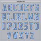 Custom Gray Light Blue-Steel Gray Authentic Baseball Jersey