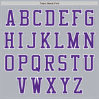 Custom Gray Purple-White Authentic Baseball Jersey