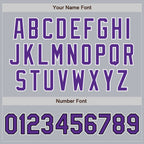 Custom Gray Purple-Black Authentic Baseball Jersey