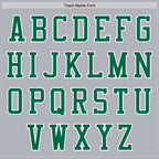 Custom Gray Kelly Green-White Authentic Baseball Jersey
