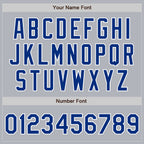 Custom Gray Royal-White Authentic Baseball Jersey