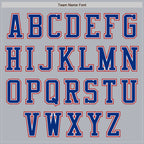 Custom Gray Royal-Red Authentic Baseball Jersey
