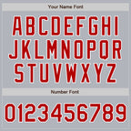 Custom Gray Red-White Authentic Baseball Jersey