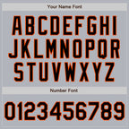 Custom Gray Black-Orange Authentic Baseball Jersey