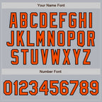 Custom Gray Orange-Black Authentic Baseball Jersey