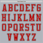 Custom Gray Red-Black Authentic Baseball Jersey
