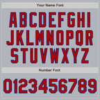 Custom Gray Red-Royal Authentic Baseball Jersey