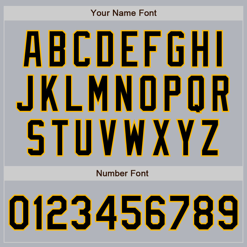 Custom Gray Black-Gold Authentic Baseball Jersey