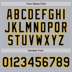 Custom Gray Black-Gold Authentic Baseball Jersey