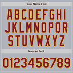 Custom Gray Crimson-Gold Authentic Baseball Jersey