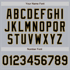 Custom Gray Black-Old Gold Authentic Baseball Jersey