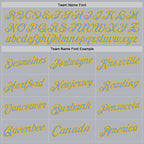 Custom Gray Light Blue-Gold Authentic Throwback Basketball Jersey