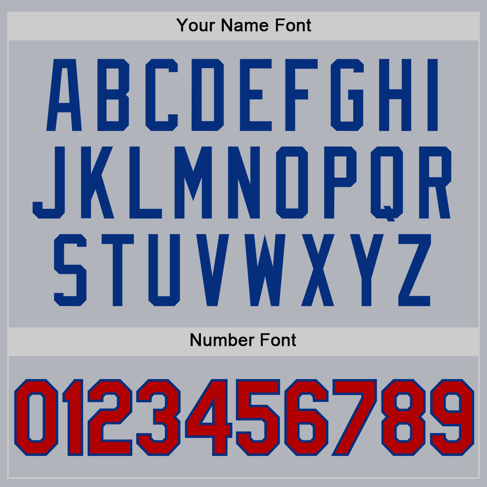 Custom Gray Red-Royal Authentic Throwback Basketball Jersey