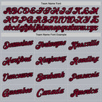 Custom Gray Maroon-Black Authentic Throwback Basketball Jersey