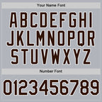 Custom Gray Brown-White Authentic Throwback Basketball Jersey