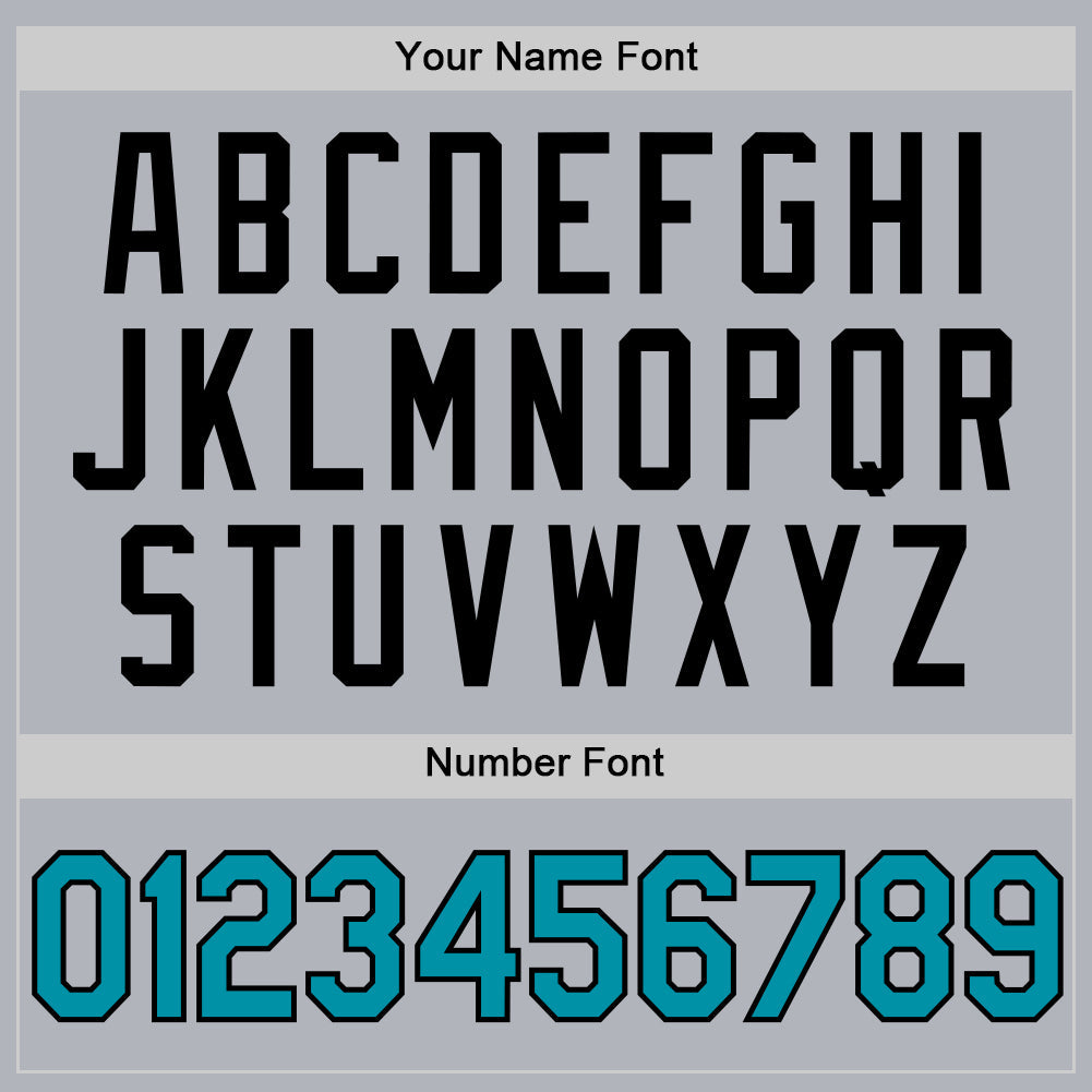 Custom Gray Teal-Black Authentic Throwback Basketball Jersey